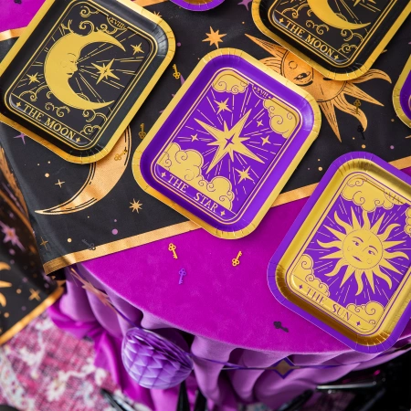 Talerzyki papierowe Andrzejki Wróżki Magia 6 szt.20 x 15 cm