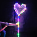 Balon SERCE świecący transparentny LED na patyczku