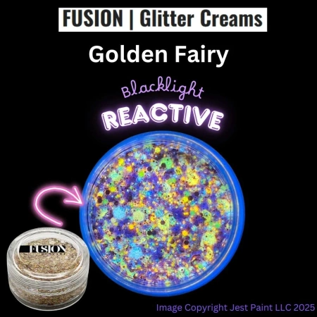 Brokat w kremie kosmetyczny do twarzy i ciała Fusion - Golden Fairy UV 10ml