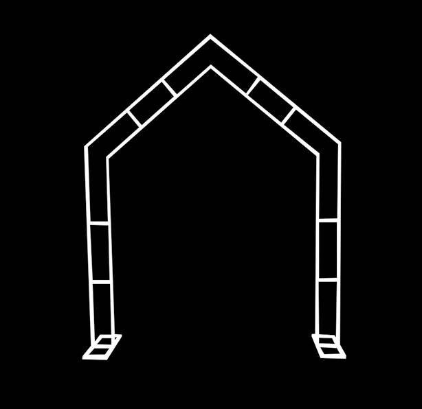 Stelaż dekoracyjny metalowy stojak ŁUK WESELNY