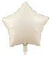 Gwiazdka satynowa matowa balon foliowy 18 cali kremowa beżowa