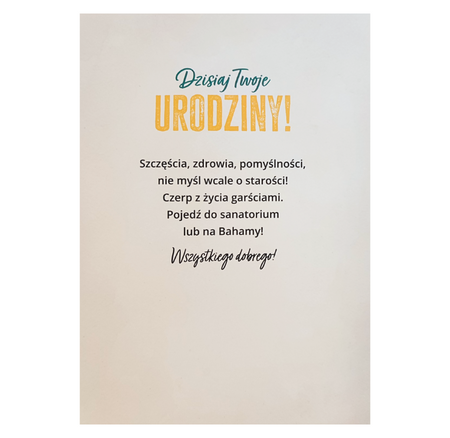 Kartka urodzinowa Urodzinowa Karta Zdrowia
