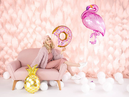 Ananas balon foliowy złoty 38x63 cm