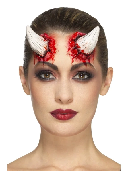 Realistyczne lateksowe rogi diabła + taśma klejąca