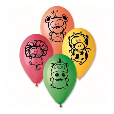 Balon gumowy Zwierzęta zwierzaki 12" 1 szt.
