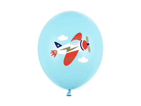 Balon gumowy SAMOLOT Pastel Blue 12" 1 szt.