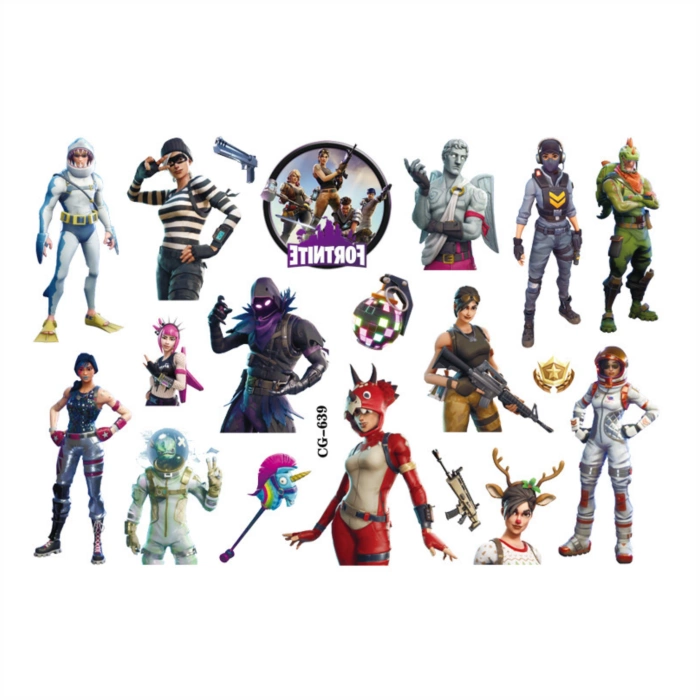 Tatuaże zmywalne wodne dla dzieci Fortnite