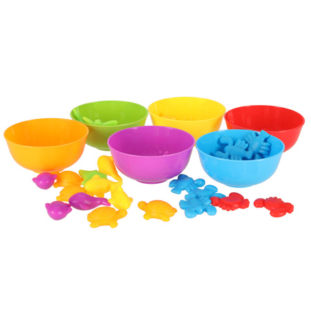 Zwierzęta morskie edukacyjne nauka liczenia montessori 36 zwierzątek