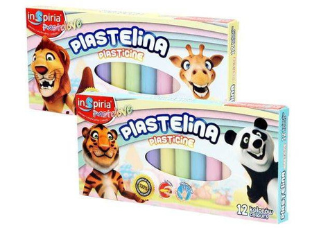 Plastelina 12 kolorów miękka Inspiria PasteLove