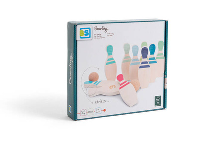 Drewniane kręgle gra cyferki BS Toys