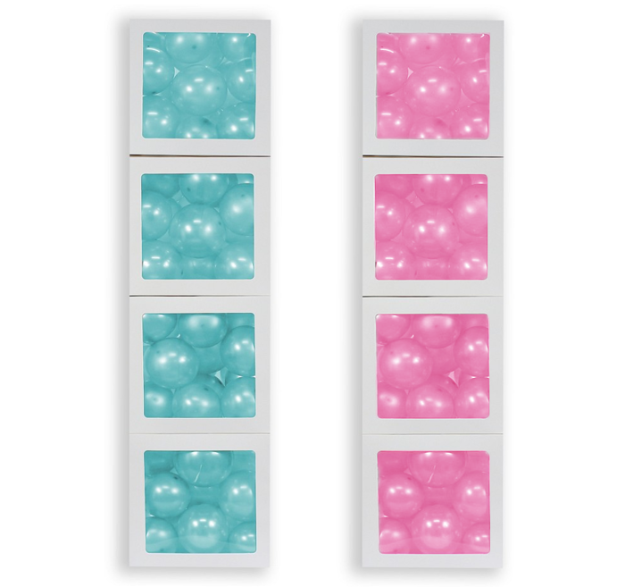 Zestaw pudełek 35 cm na balony BOX DEKORACYJNY bez napisów 4 szt.