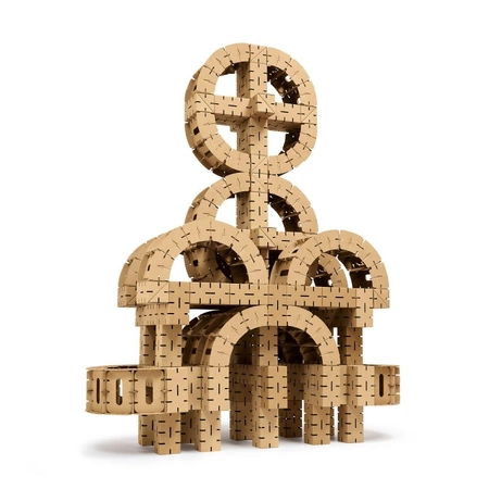 Klocki konstrukcyjne tekturowe do samodzielnego złożenia ROTUNDA Cardblocks