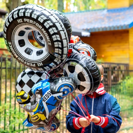 Balon foliowy Racing Car Koło 45x50 cm