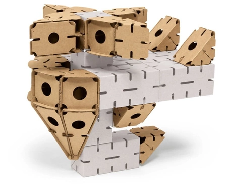 Klocki konstrukcyjne tekturowe do samodzielnego złożenia ZESTAW 1 Cardblocks