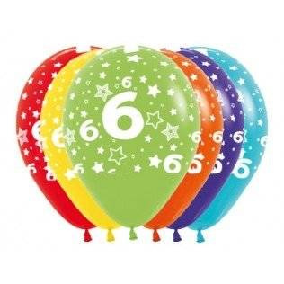 Balony Sempertex Cyfry 12'' 12 szt Mix kolorów