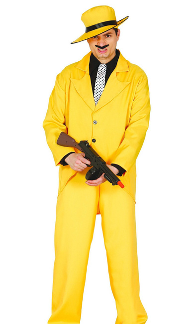 Strój męski Gangster żółty Maska