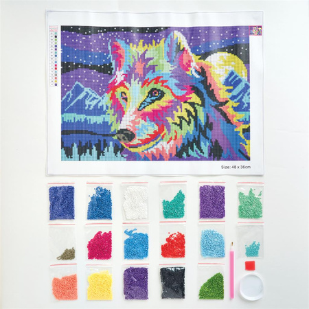 Haft diamentowy - zestaw do Diamond Painting WILK 48 x 36 cm