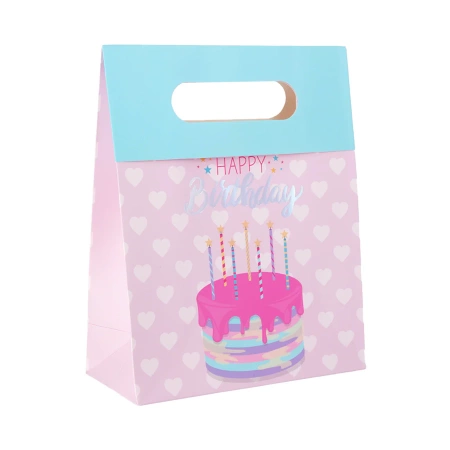 Torebka prezentowa urodzinowa Happy Birthday 32x26x10 cm MIX wzorów
