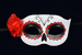 Maska wenecka meksykańska Dia de los Muertos z różą