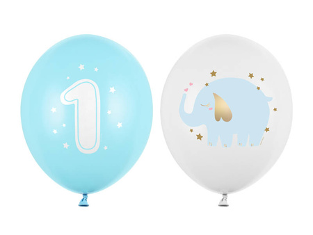 Balon gumowy ROCZEK SŁONIK Pastel Blue 12" 1 szt.