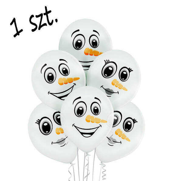 Balon Bałwanek SNOWMAN 12 cali 1 szt. mix