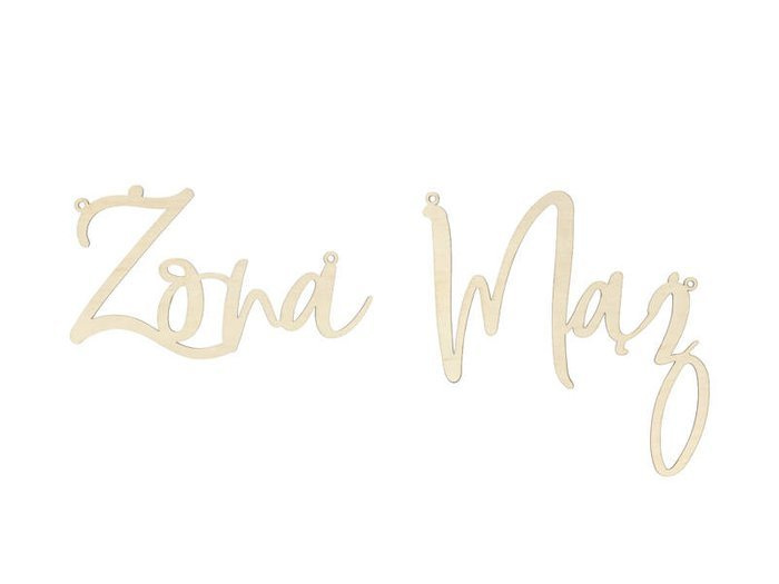 Zawieszki ślubne na krzesła drewniane Żona Mąż