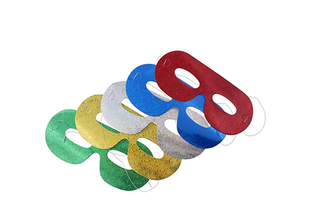 Maska papierowa holograficzna zestaw 5 sztuk