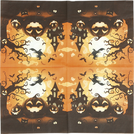 Serwetki papierowe Dynia pomarańczowe HALLOWEEN 33 cm 12 szt.