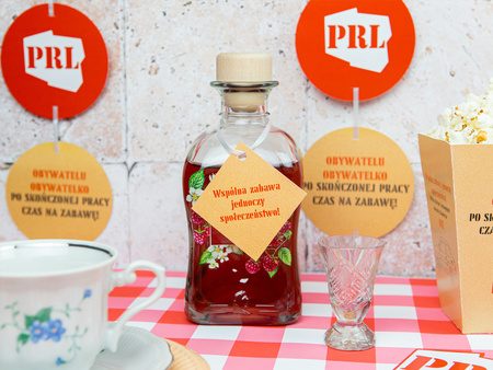Zawieszki na butelki z wstążeczką PRL 12 szt.