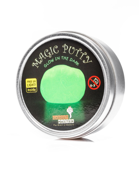 Świecąca w ciemności masa z latarką UV