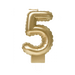 Świeczka urodzinowa cyfra 5 jak balon foliowy złota