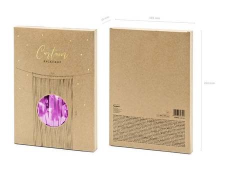 Kurtyna Party wisząca 90 x 250 cm różowa