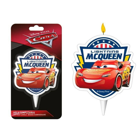 Świeczka urodzinowa na tort Auta McQueen 7,5 cm