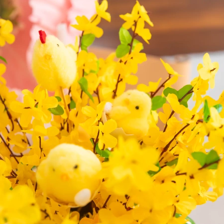 Żółty Kurczak na patyku 1 szt. Dekoracja Wielkanocna