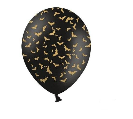 Balony 30cm Nietoperze 6 szt Pastel Black