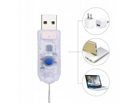 Girlanda lampki Świąteczne kurtyna 300 LED 3x3m