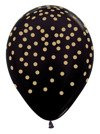Balony Sempertex Złote Konfetti 12'' 50 szt