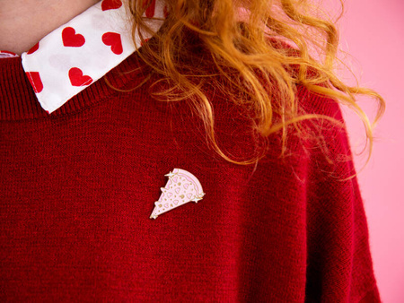 Przypinka metalowa Pizza 3,5x3 cm