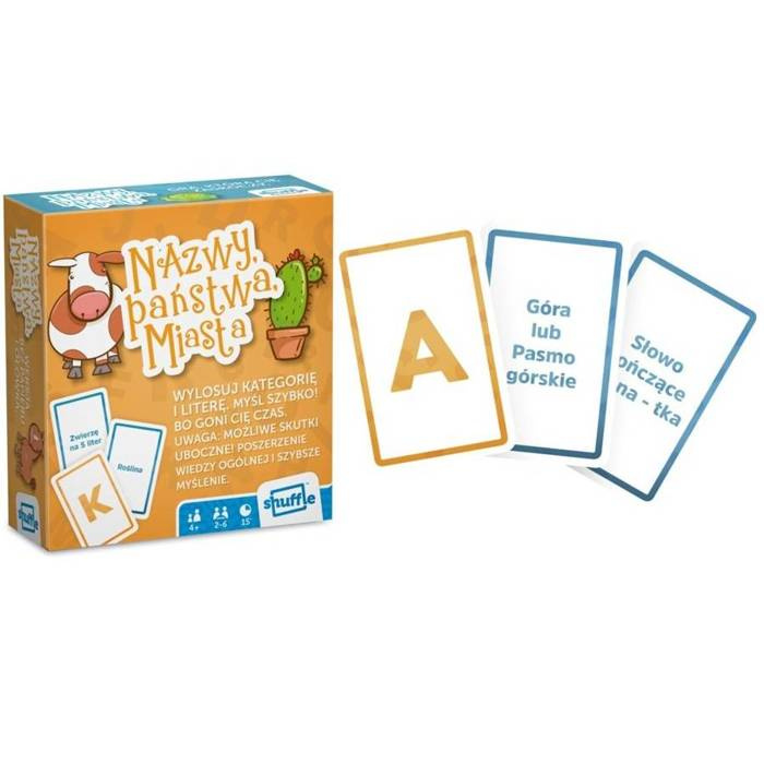 Gra karciana towarzyska Nazwy, Państwa, Miasta