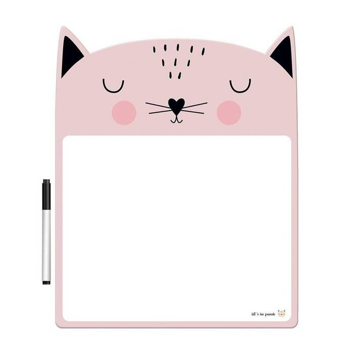 Tablica suchościeralna magnetyczna kotek + marker