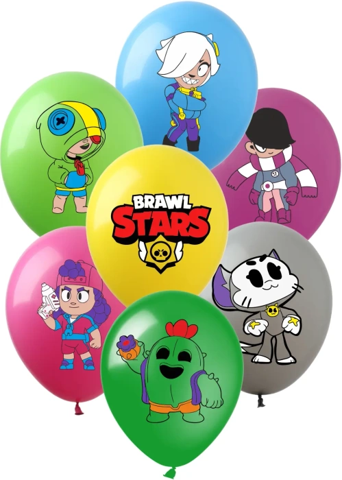 Brawl Stars balony gumowe z nadrukiem 12 cali 7 szt. mix kolorów