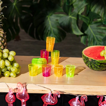 Kieliszki kolorowe, plastikowe 50 ml zestaw 20 szt.