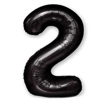 BALON foliowy CYFRA 100 cm CZARNA
