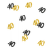 Konfetti foliowe liczba 40 złoto czarne 20g