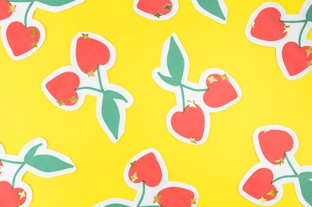 Serwetki papierowe jednorazowe Wiśnie, mix, 13,5x16cm 20 szt.