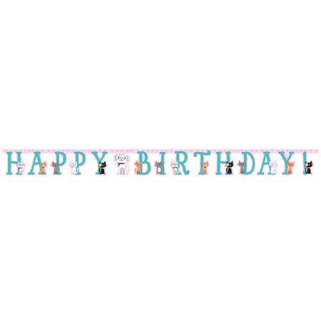 Baner urodzinowy Purrfect Party Kotki 300 cm