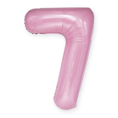 BALON foliowy CYFRA 100 cm RÓŻOWA