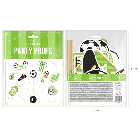 Foto rekwizyty do zdjęć fotobudka piłka nożna FOOTBALL 9 szt.