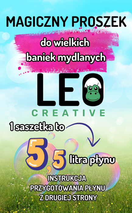 Proszek na Płyn do dużych baniek mydlanych Leo Creative