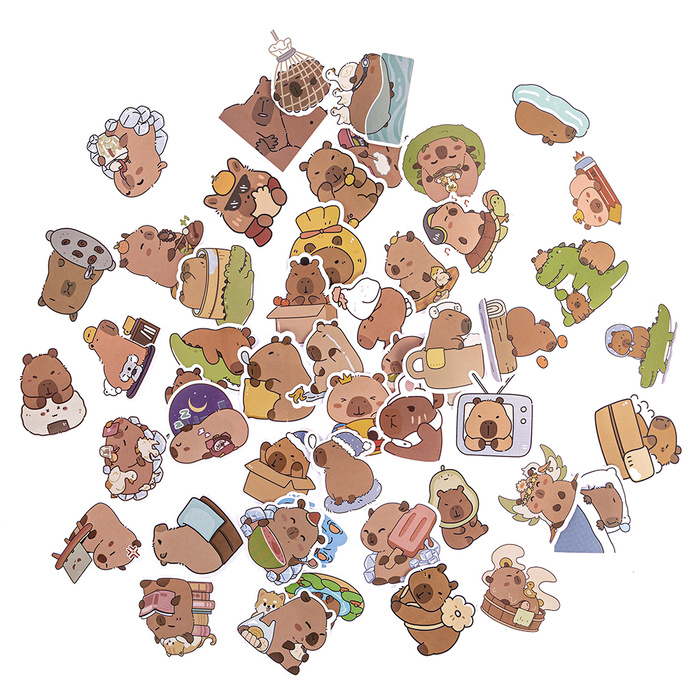 Naklejki winylowe KAPIBARA - 50 szt.